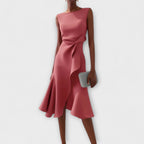 Vivienne Sophisticated Midi Dress - Pink