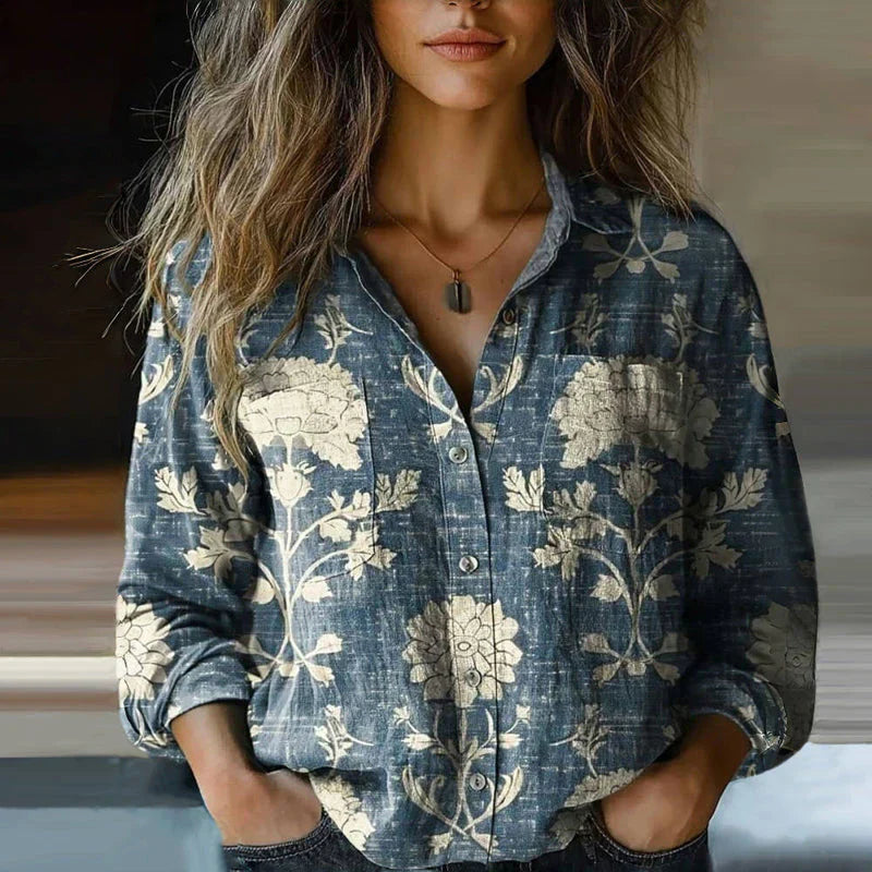 Marisol Bohemian Blouse Blue