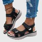 Solene Cushioned Sandals in black