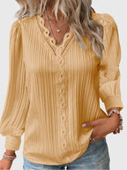 Liora Elegant Pullover Blouse yellow