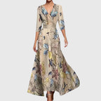 Serene Elegant Dress - Champagne
