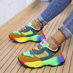 StrideNova Cushioned Lace-Up Sneakers - Green