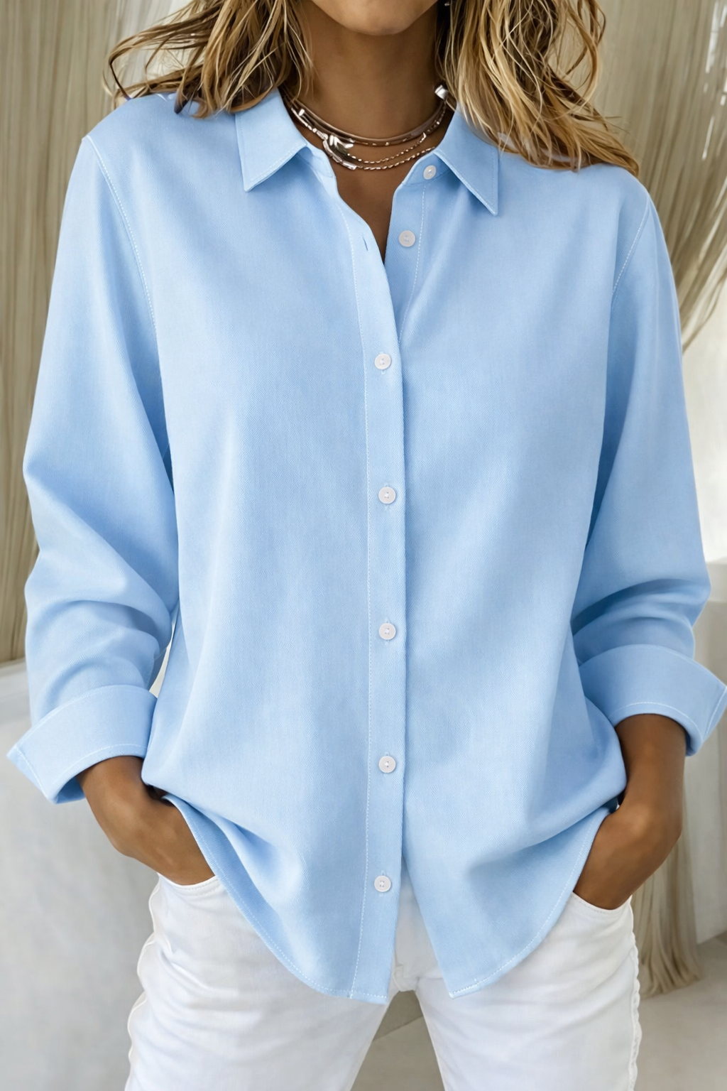 Vivienne | Elegant Button Blouse