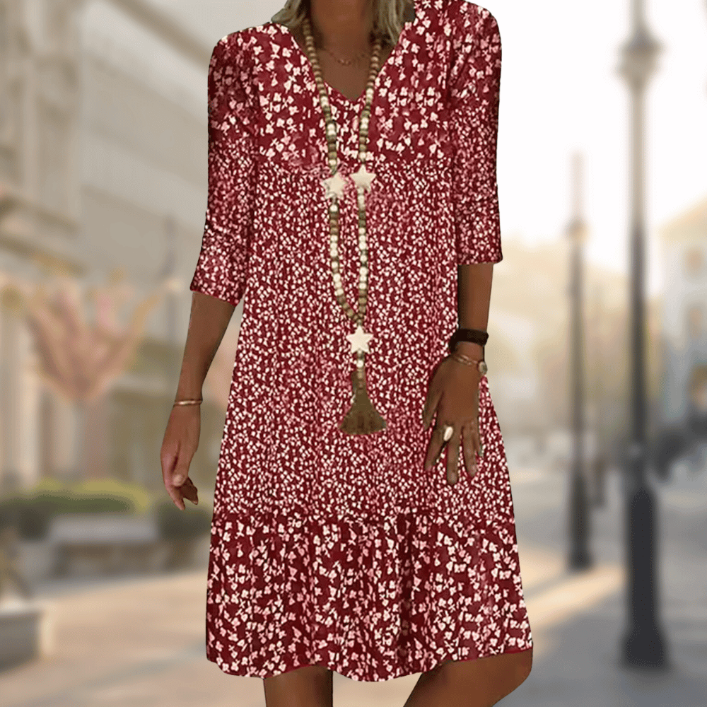 Camille Modern Comfortable Dress in Red