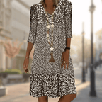 Camille Modern Comfortable Dress in Brown