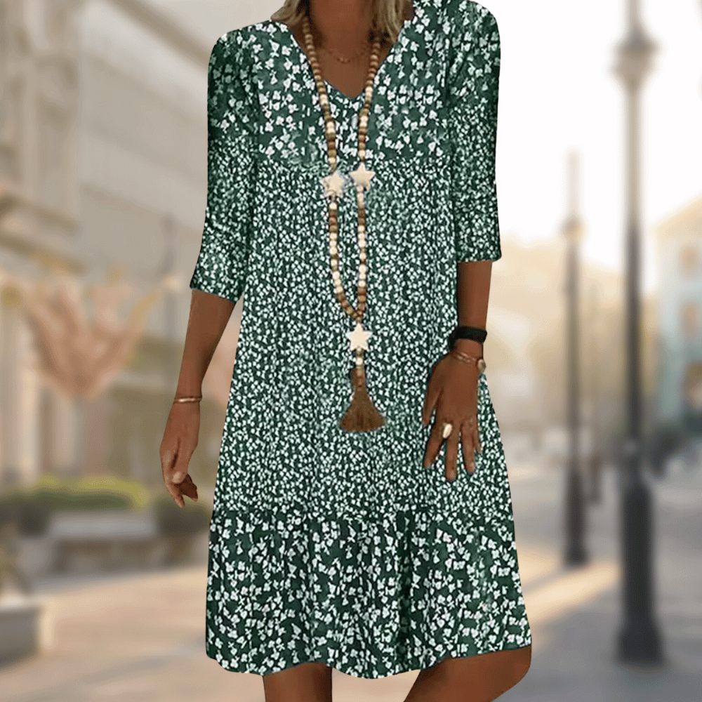Camille Modern Comfortable Dress in Green