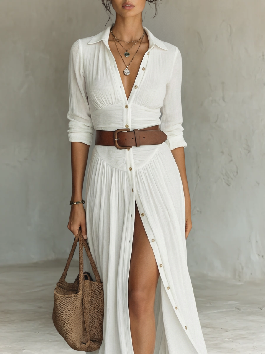 Collared dress detail