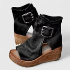 Marlowe Buckled Ankle Boots in black
