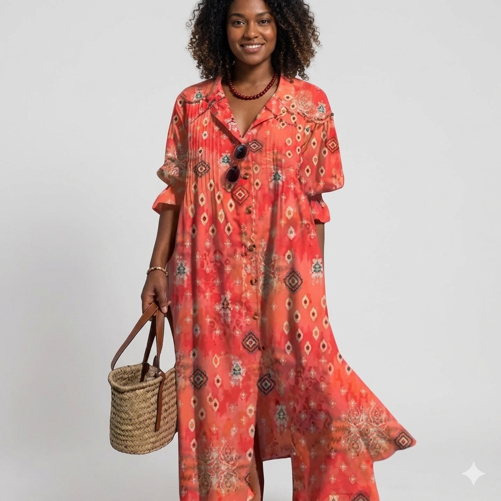 Midi Length Elegant Boho Dress
