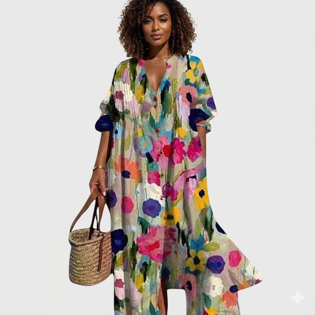 Midi Length Elegant Boho Dress