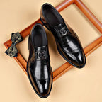 Giovanni men's handmade leather shoes in black