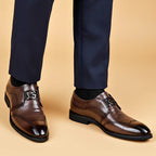 Giovanni men's handmade leather shoes side detail