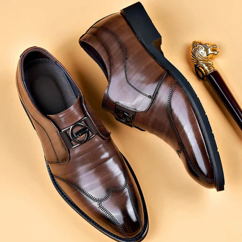 Giovanni men's handmade leather shoes detail