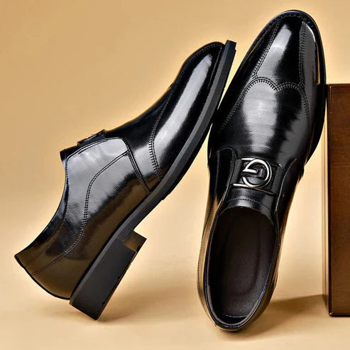 Giovanni men's handmade leather shoes detail