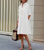 Bellamy Timeless Shirt Dress in white