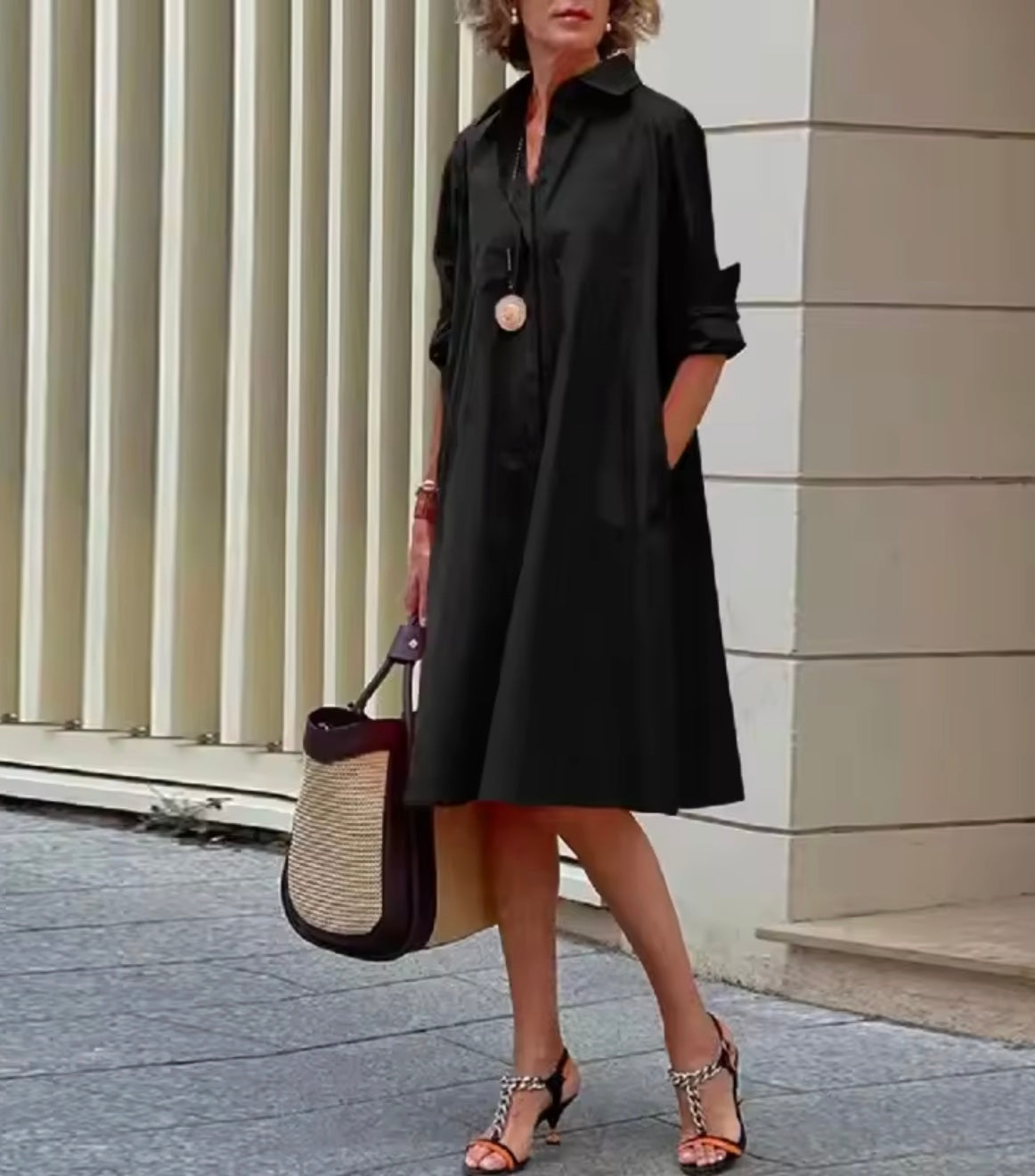 Bellamy Timeless Shirt Dress in black