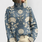 Norvelle Elegant Turtleneck Sweater light blue