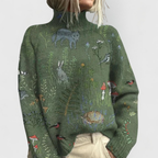 Norvelle Elegant Turtleneck Sweater green