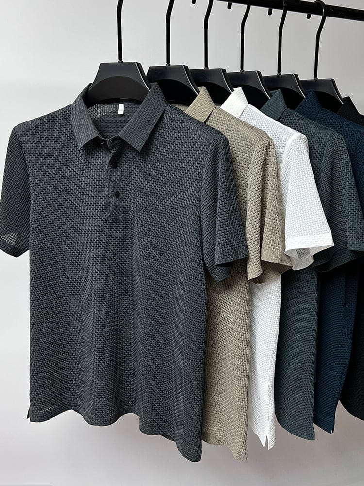 Polo shirt mesh fabric detail