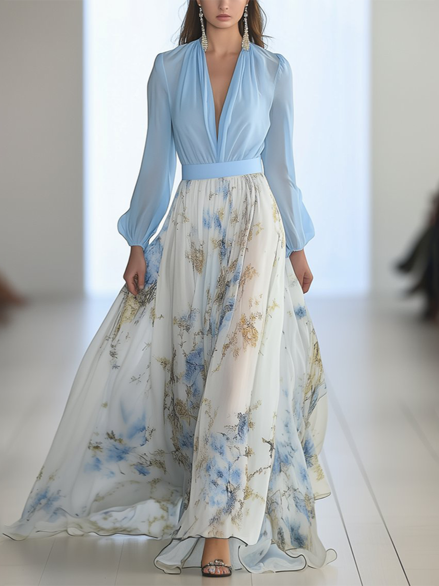 Marguerite Floral Print Maxi Dress