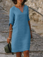 Delphine Dress Sky Blue