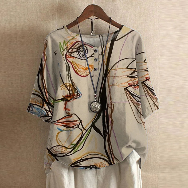 Linnea | Retro-Inspired Floral Blouse