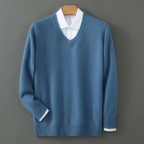 V Neck Sweater haze blue