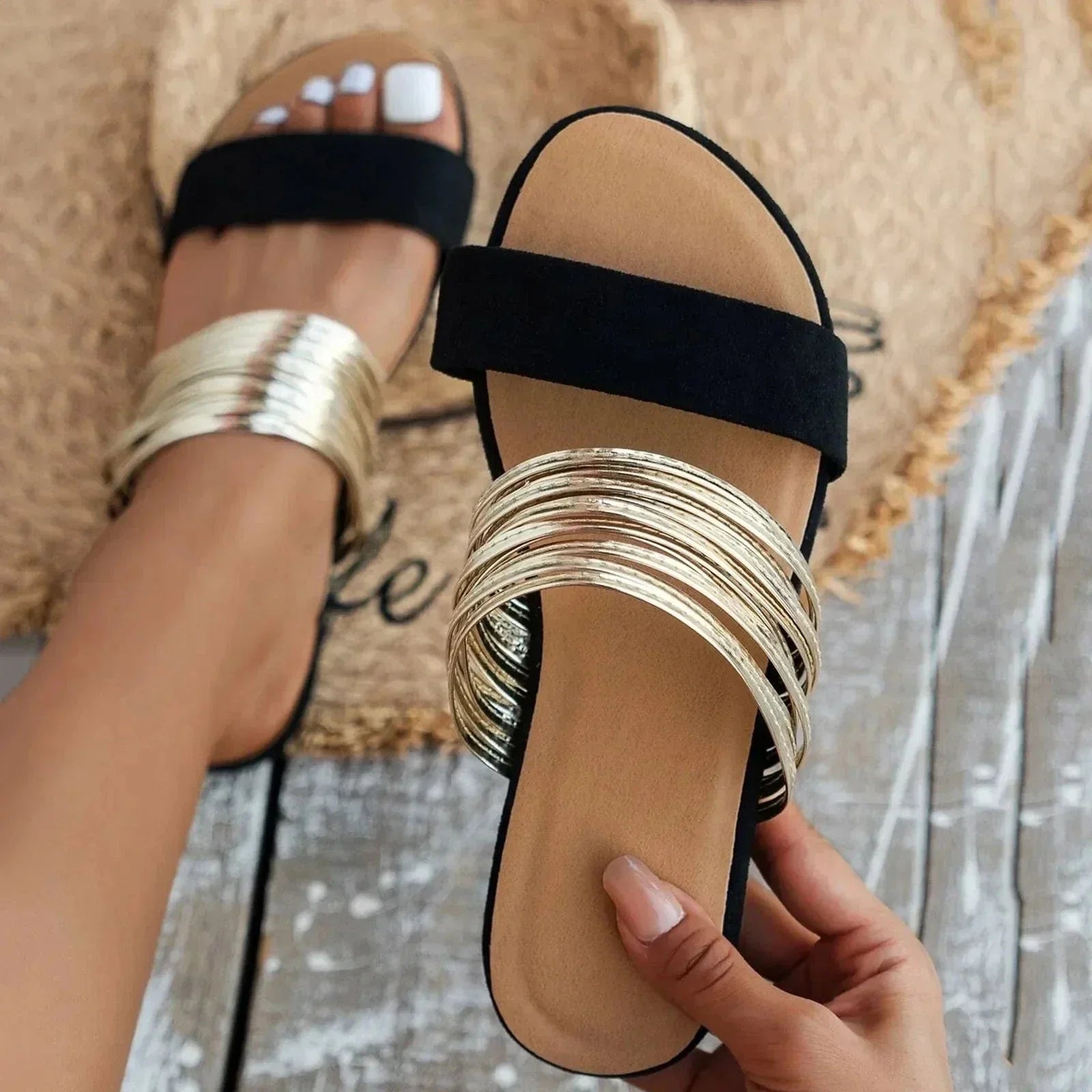 Liora Orthopedic Sandals Onyx Black