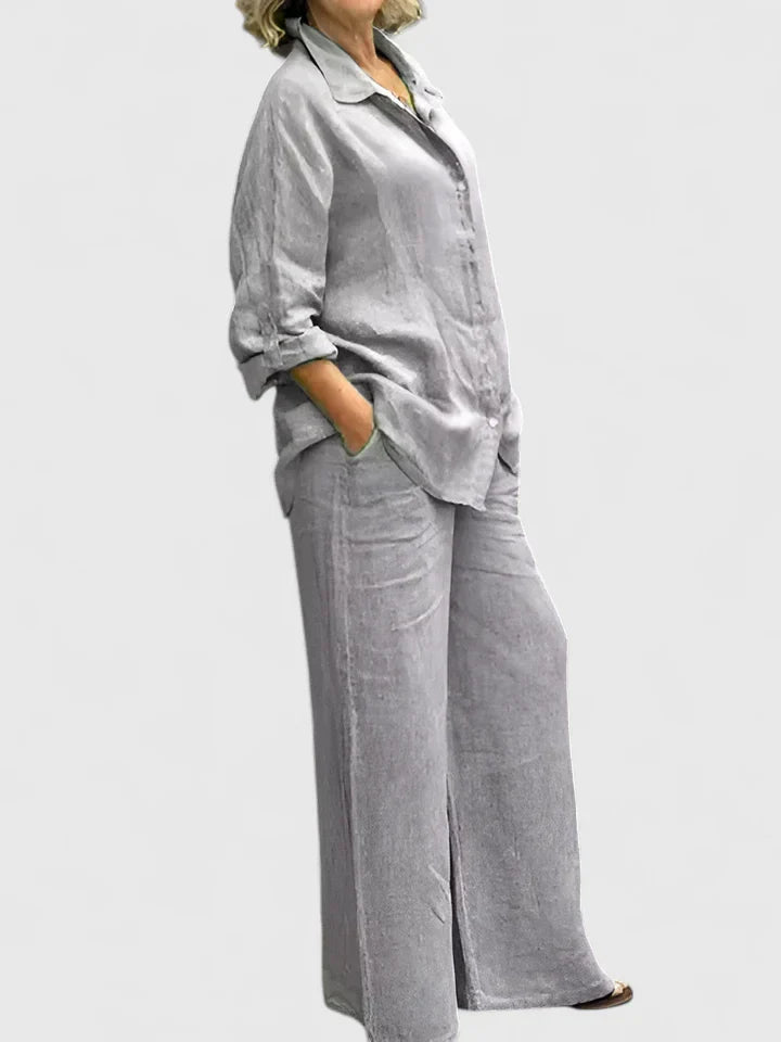 Marisol Relaxed Two-Piece Set Gray