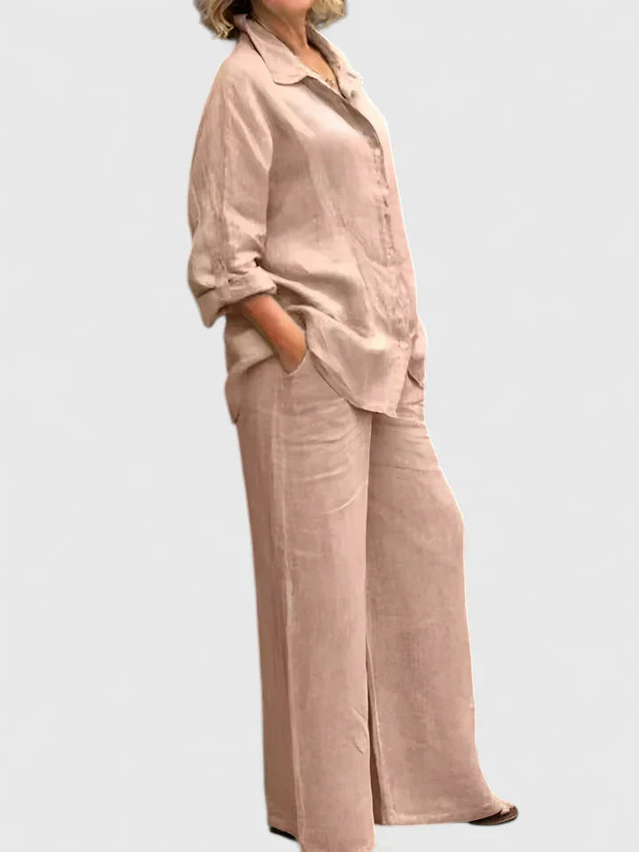 Marisol Relaxed Two-Piece Set Light Pink