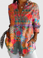 Celeste Sophisticated Blouse - Orange