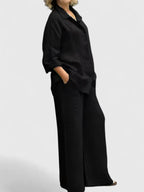 Marisol Relaxed Two-Piece Set Black