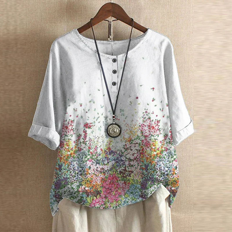 Linnea | Retro-Inspired Floral Blouse