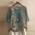 Linnea | Retro-Inspired Floral Blouse