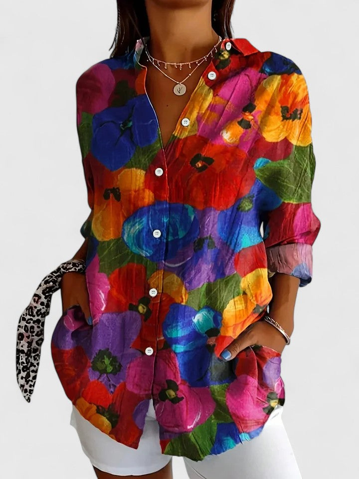Celeste Sophisticated Blouse - Multi-colored 2