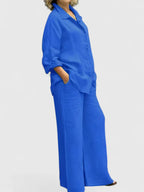 Marisol Relaxed Two-Piece Set Royal Blue