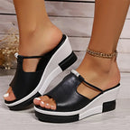 Seraphina Wedge Sandals Black