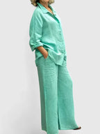 Marisol Relaxed Two-Piece Set Light Green