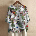 Linnea | Retro-Inspired Floral Blouse