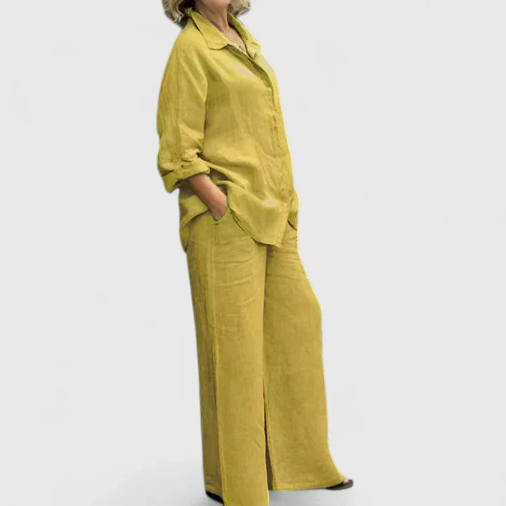 Marisol Relaxed Two-Piece Set Yellow