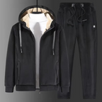 Men's fleece tracksuit set black