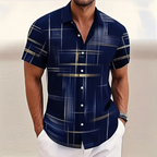Plaid Shirt Navy Blue