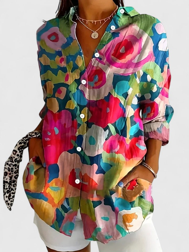 Celeste Sophisticated Blouse - Multi-colored 1