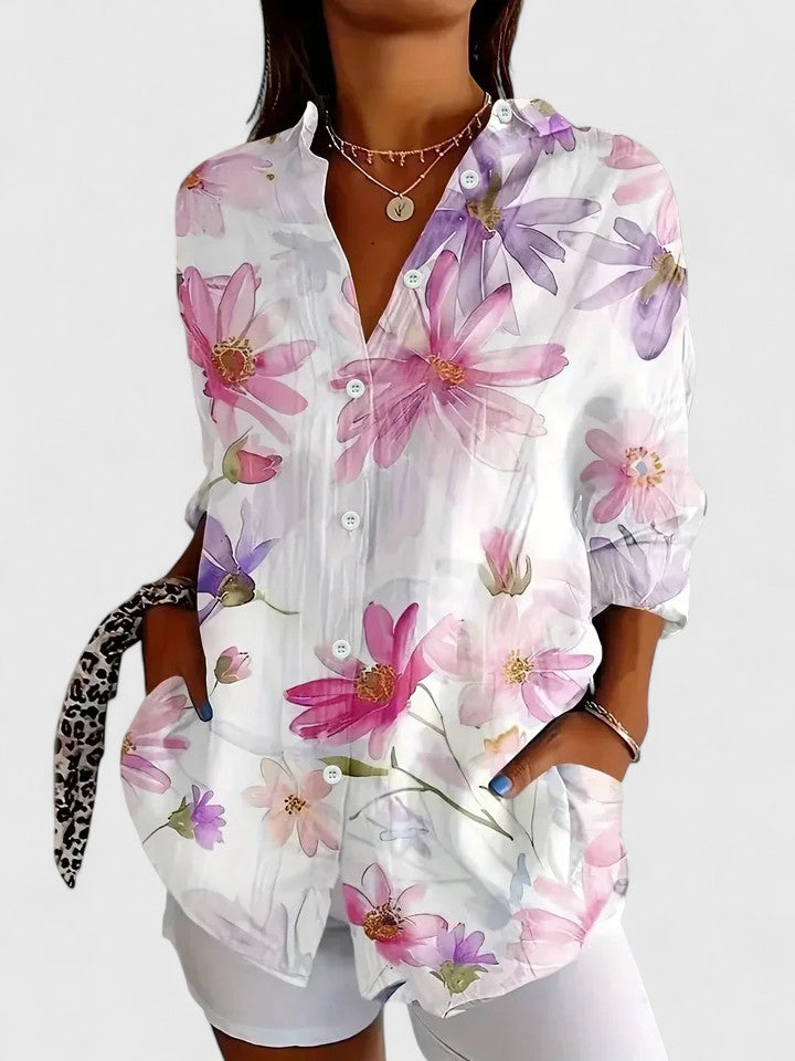 Celeste Sophisticated Blouse - White