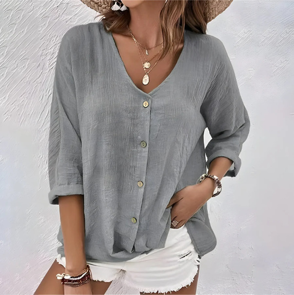 Wren | Relaxed Button-Up Blouse
