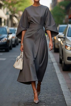 Genevieve | Elegant Dress with Lantern Sleeves