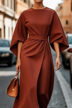 Genevieve | Elegant Dress with Lantern Sleeves