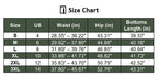 Men's Baggy Cargo Pants size chart
