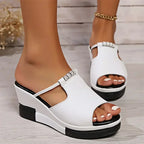 Seraphina Wedge Sandals White