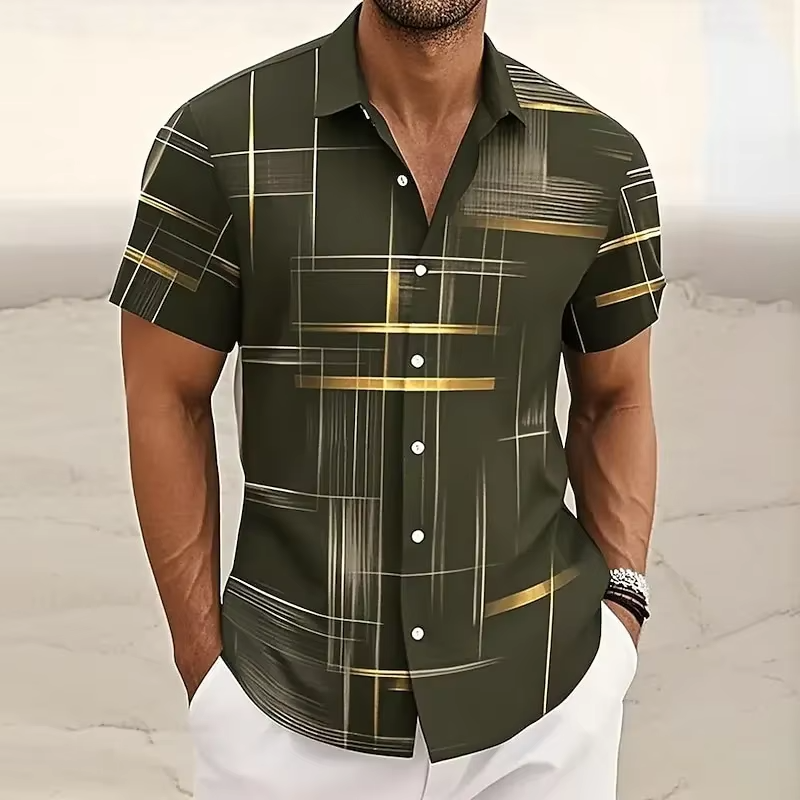 Plaid Shirt Army Green
